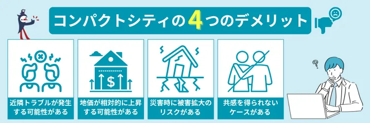 コンパクトシティの4つのデメリット