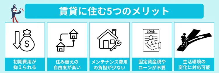 賃貸に住む5つのメリット