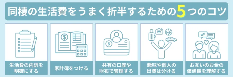 同棲の生活費をうまく折半するためのコツ